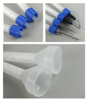 Buse de mélange statique DCTHA160-432LL bleue avec adaptateur Luer Lock pour tube mélangeur d'adhésif époxy AB pour encapsulation électronique
