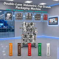 Machine d'emballage volumétrique à double voie pour granulés, 60-70 sachets/min, pour boissons solides, boissons instantanées, assaisonnements, 1-100g