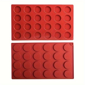 <b>Silicone</b> Round Cake Mold 24 Holes <b>Baking</b> Chocolate Resin Mold Dishwasher Safe Oven Safe White - Product Image 2