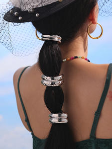 Élastique à <span class=keywords><strong>cheveux</strong></span> en acier inoxydable imperméable, élastique à <span class=keywords><strong>cheveux</strong></span> en acier inoxydable, corde à <span class=keywords><strong>cheveux</strong></span> élastique pour filles et femmes - Product Image 6