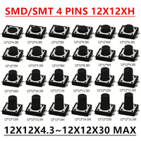 2x4 3x3 3x6 4x4 4.5x4.5 5.2x5.2 6x6 12x12 Mini interrupteur tactile 2*4 3*3 3*6 4*4 4.5*4.5 5.2*5.2 6*6 12*12mm DIP SMT SMD
