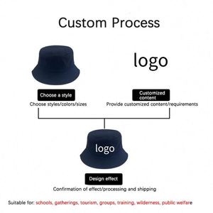 Wholesale Custom Embroidery Blankcustom Design Cotton Winter Fashion Embroidered <b>Bucket</b> <b>Hat</b> With Your Own Logo - Product Image 4