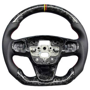 Volant de <span class=keywords><strong>sport</strong></span> en cuir en fibre de carbone véritable forgé personnalisé pour Focus <span class=keywords><strong>Fiesta</strong></span> Mk7 ST Mk8 Mk4 <span class=keywords><strong>Mk3</strong></span> Mk2 - Product Image 3
