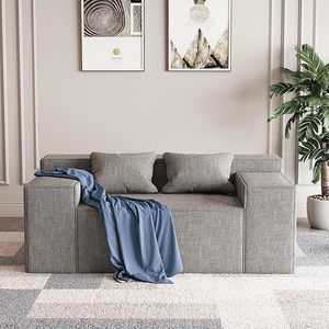 2026 Compressed <b>Sofa</b> Modern Foldable Square Loveseat <b>Sofa</b> High Density Foam Living Room <b>Sofa</b> Removable and Washable <b>Cover</b> - Product Image 1