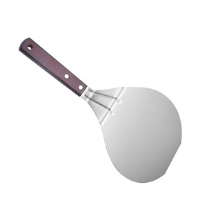 Pizza Spatula 430Mm Round Stainless Steel With Wooden Handle For Baking Transfer - Product Image 3