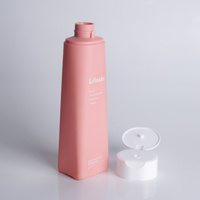 250ml vide en plastique HDPE doux au toucher emballage de soin de la peau bouchon rabattable nettoyant pour le corps savon lotion shampooing bouteille à presser