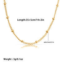 Collier ras du cou minimaliste classique à perles, réglable, en acier inoxydable plaqué argent pour filles