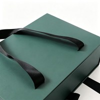 Grüne Schubladen-Geschenkbox mit Bandgriff, Karton-Schiebeverpackung, individuelles Logo für Einzelhandel und Großhandel