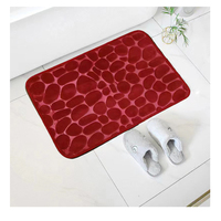 Badezimmermatte aus Polyester auf Lager, Steinoptik-Teppich 40*60 cm, Großhandelspreis, Rutschfeste Rückseite, Schnell Wasserabsorbierender Teppich