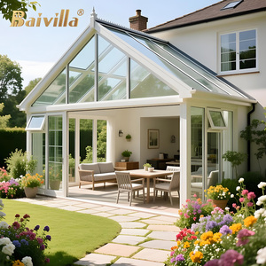 Pavillon Orangerie Verrière en Verre pour Villas et Bureaux avec Double Vitrage Trempé, <span class=keywords><strong>Couverture</strong></span> Étanche pour Jardin Extérieur - Product Image 6