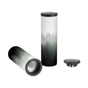 UKETA Custom child proof packaging align/lift plastic closure lid round paper box biodegradable Child resistant paper roll tube