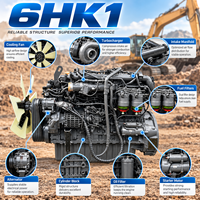 Moteur diesel turbocompressé ISUZUS 6HK1 212 kW 284 CV 2000 tr/min pour excavatrice, chargeuse, machines de construction, équipement industriel