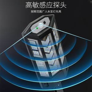 Lampe murale solaire LED extérieure COB à détection de mouvement pour jardin, cour et garage - Product Image 3