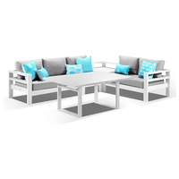 Meubles extérieurs en aluminium de jardin de sofa de conception moderne pour le contrat Porgram
