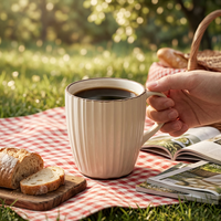 Mug à café en céramique de style INS, nouveauté en gros, avec logo personnalisé, pour petit-déjeuner, lait, thé, jus, eau, expresso, vaisselle pour couple
