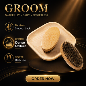 <span class=keywords><strong>Brosse</strong></span> à raser ovale pour homme en poils de sanglier avec manche en bambou naturel, personnalisable avec logo, vente en gros d'usine - Product Image 6