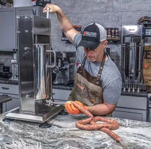 ขายร้อนเครื่องทําอัตโนมัติเลือดพุดดิ้งไส้กรอกstufferอัดอากาศไส้กรอกไฟฟ้า - Product Image 3