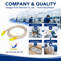 Kabel Patch Cord Ethernet RJ45 UTP Cat5e Bersertifikasi CE untuk Penggunaan Telekomunikasi Panjang 0.5m/1m/2m/5m/Dapat Disesuaikan
