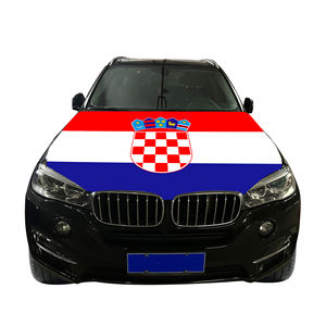 Croatie National Couverture de capot de voiture Drapeau Couverture de moteur de voiture Drapeau Vente en gros Tissu élastique personnalisé Usine Vente directe - Product Image 4
