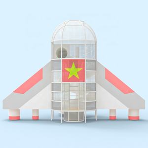 NetsTribe Équipement d'amusement extérieur personnalisable Petite aire de jeux pour enfants Toboggan à thème d'avion pour aire de jeux communautaire pour enfants - Product Image 5