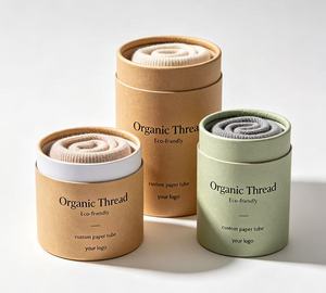 Boîte Cadeau Luxe Personnalisée Écologique en Carton pour Sous-vêtements, Tube Cylindrique en Carton pour T-shirt avec Fenêtre - Product Image 1