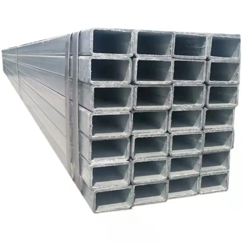 High Quality Corrugated Square Tubing Galvanized Steel Pipe Iron Rectangular Tube For Carports