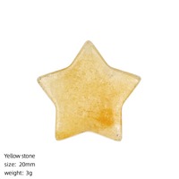 Étoiles décoratives en pierre gemme de 20 mm en gros, ornements étoiles sculptés à la main, cristaux de guérison, perles étoiles sans trou, pierres de poche pour bijoux DIY