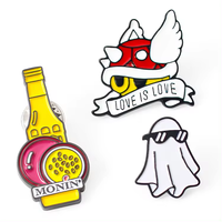 Épingles à revers en métal émaillé souple personnalisées Ji an AiLi, logo personnalisé, badge magnétique à fermoir papillon