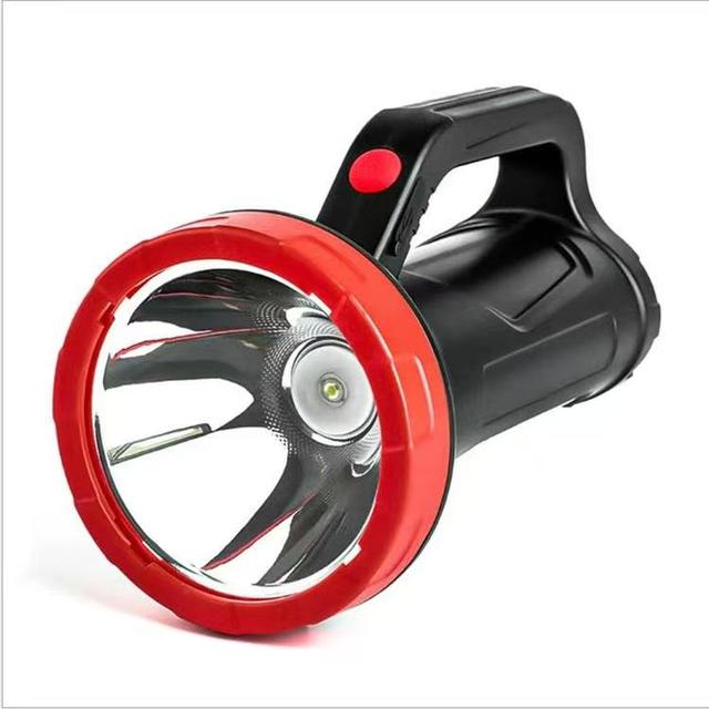 High-Power Rechargeable Portable Searchlight Flashlight Camping Remote Work Handheld Spotlight IP44 Waterproof 6V Input Dimmable