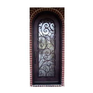 Nuevo diseño único puerta de entrada de arte del hierro rotura térmica - Product Image 6