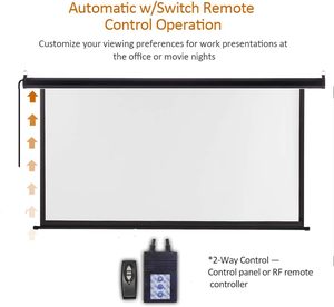 Schermo proiettore motorizzato da 150 pollici 60 72 84 92 100 120 4:3 16:9 schermo di proiezione a discesa elettrico con telecomando - Product Image 4