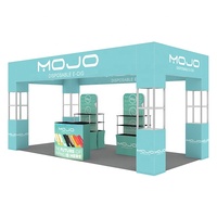 Stand d'exposition modulaire pliable en aluminium 10x20 pour salon professionnel, portable, réutilisable, impression par sublimation, Phone2Display