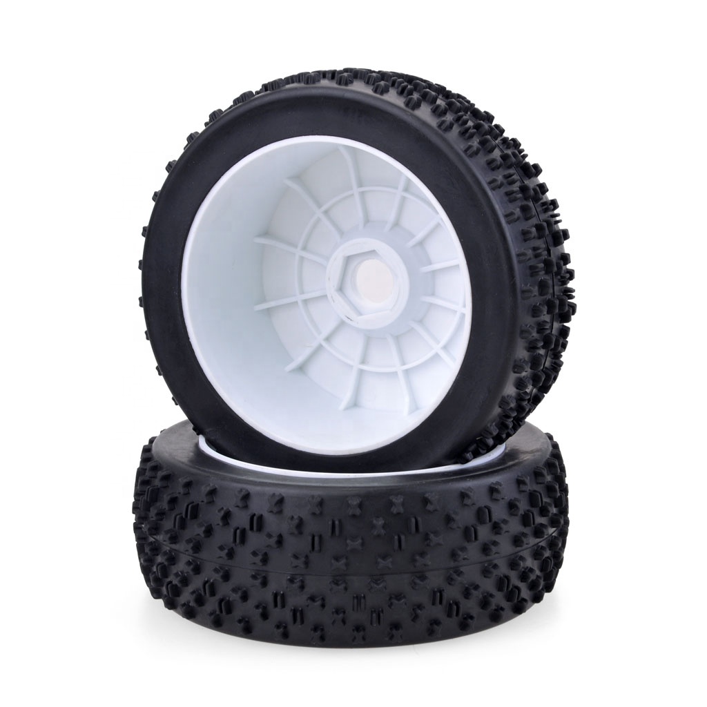 Green RC 4 stuks 1:8 off-road 5 spaken rubberen banden kunststof velg