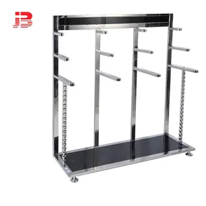 Stainless Steel trousers display stand for retail clothing garment store