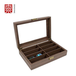 High-end MDF/Pu Leather 8 Slot Handmade Sunglasses Watch Organizer Multi-function Watch Stand Box Jewelry Display - Product Image 1