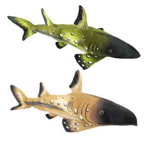 फैक्टरी कस्टम सिमुलेशन शार्क आलीशान खिलौना मछलीघर सिमुलेशन लंबी थूथन शार्क समुद्री पशु 65cm शार्क आलीशान खिलौना