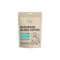 Poudre de café aux champignons en marque blanche OEM contenant de la glycine et de la proline pour stimuler la concentration mentale et améliorer la santé intestinale