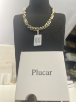 Collier Plucar Figaro pour hommes et femmes, colliers à chaîne épaisse plaqués or, collier à chaîne imperméable pour hommes et femmes