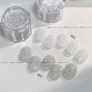 <span class=keywords><strong>Poudre</strong></span> de <span class=keywords><strong>sucre</strong></span> pour ongles en diamant scintillant argenté blanc 3g/5g, paillettes réfléchissantes, cristaux de fée, <span class=keywords><strong>poudre</strong></span> de <span class=keywords><strong>sucre</strong></span> pour ongles holographique, conseils de manucure - Product Image 4