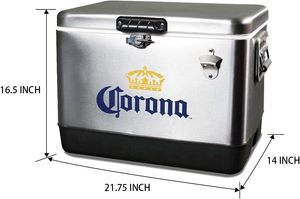 30/40/50L thép không gỉ Hộp làm mát cổ điển Ice Bucket retro kim loại Ice <span class=keywords><strong>Cooler</strong></span> <span class=keywords><strong>Box</strong></span> cho cắm trại - Product Image 6