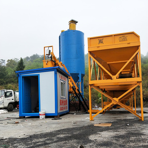 Planta Mezcladora de Concreto Compacta Schwell Mini, 25m3/h, Mezcladora de Concreto Automática Eléctrica con Control PLC - Product Image 1