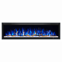 Cheminée électrique murale à télécommande avec flamme artificielle décorative pour intérieur