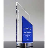 Trophée Plaque en Verre Cristal Grand Prix d'Honneur Impression UV Logo Gravé Texte Cadeaux d'Entreprise Souvenir pour Employés