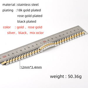 Zogxin Gold Steel Chain Bracelet Men's Geometric Link Design Gift Jewelry - Product Image 2