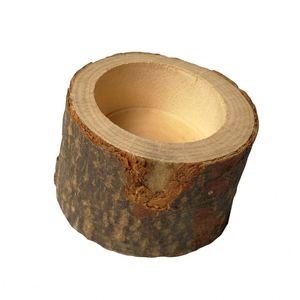 Support de bougie en bois en gros, design créatif en forme de souche d'arbre, pour la décoration intérieure et extérieure, livraison directe - Product Image 4