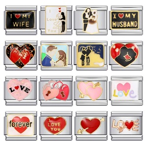 Charmes romantiques pour la Saint-Valentin, cœur, clé, flèche, ailes d'amoureux, dessin animé, acier inoxydable, accessoires cadeaux unisexes - Product Image 2