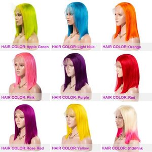 Peluca de cabello humano brasileño sin pegamento, pelo corto color borgoña, rubio oscuro, rojo, 30 pulgadas, sin pegamento - Product Image 6