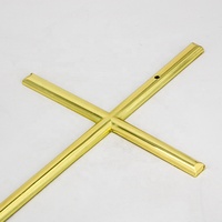 LILONG LC5027-06 Accesorios de Decoración para Tapas de Ataúdes, Cruz de Jesús Crucifixión Estilo Europeo, Metal Zamak de Alta Calidad