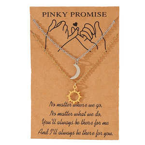DAIHE Fashion Hot Sale Stainless Steel <strong>Friendship</strong> <strong>Necklace</strong> <strong>Sun</strong> <strong>Moon</strong> Planet Couple <strong>Necklaces</strong> for Lovers - Product Image 5