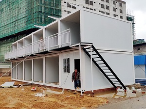 Casa Container Prefabbricata <span class=keywords><strong>a</strong></span> Pannelli Piatti, Edificio Container Multipiano, Struttura Modulare in Acciaio con Pannelli Sandwich, Facile Installazione - Product Image 6